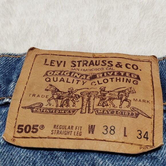VINTAGE 1996 Levi's 505 Orange Tab Relaxed Fit Tapered Leg Distressed Mom Jeans - Picture 12 of 12